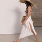 Side View Of Gottex Beach Life Full Length Pareo | GOTTEX BEACH LIFE WHITE