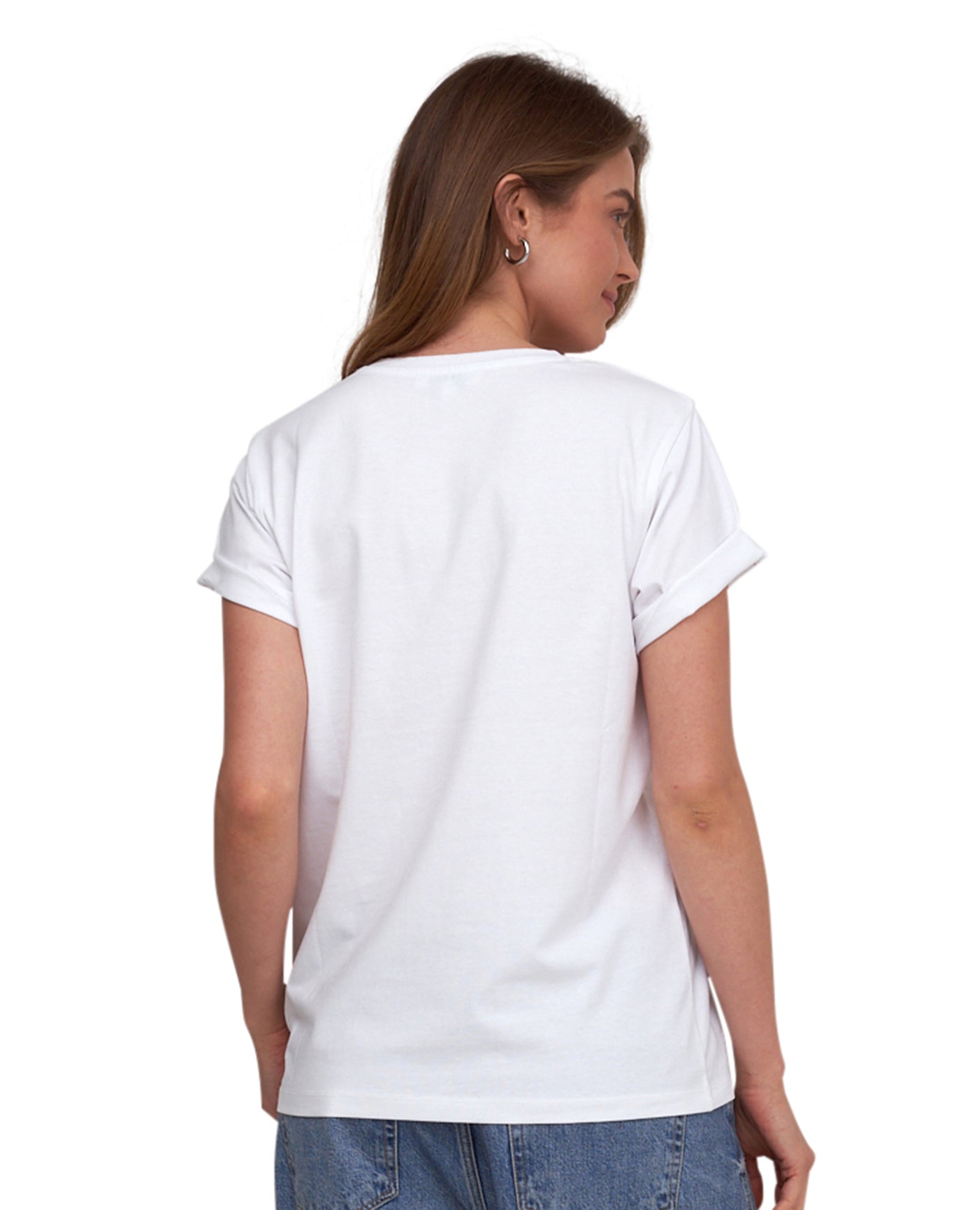 Back View of Gottex Beach Life Printed T-Shirt | GOTTEX BEACH LIFE FLOWER MARKET