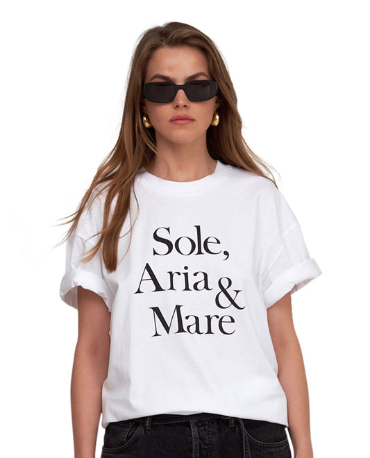 Front View Of Gottex Beach Life Printed Oversized T-Shirt | GOTTEX BEACH LIFE SOLE, ARIA & MARE