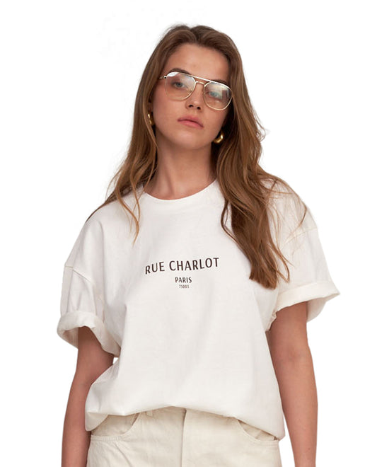 Front View of Gottex Beach Life Oversized Printed T-Shirt | GOTTEX BEACH LIFE RUE CHARLOT