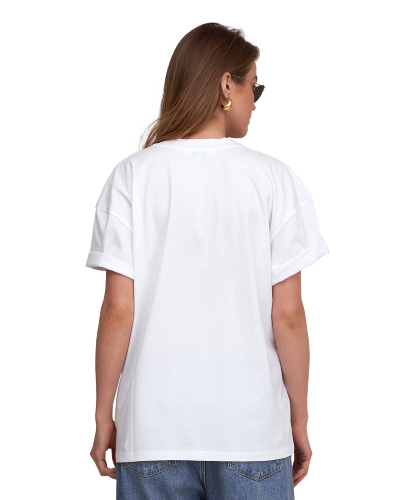 Back View of Gottex Beach Life Oversized Printed T-Shirt Fit | GOTTEX BEACH LIFE BONDI BEACH