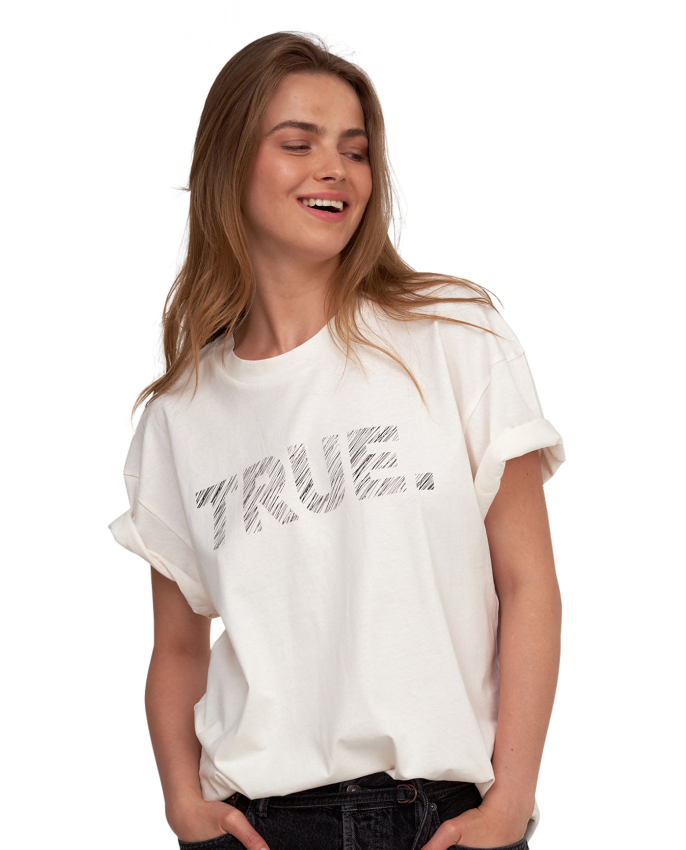 Alternate Front View Of Gottex Beach Life Printed Oversized T-Shirt | GOTTEX BEACH LIFE TRUE