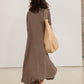 Back View Of Gottex Beach Life Full Button Caftan | GOTTEX BEACH LIFE KHAKI