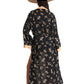 Back View Of Gottex Beach Life Midi Cover Up Kimono | GOTTEX BEACH LIFE DIAMOND BLACK AND SAND