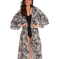 Front View Of Gottex Beach Life Midi Cover Up Kimono | GOTTEX BEACH LIFE NOAM NAVY