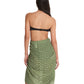 Back View Of Gottex Beach Life Cover Up Sarong Wrap Skirt | GOTTEX BEACH LIFE TETRIS GREEN