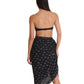 Back View Of Gottex Beach Life Cover Up Sarong Wrap Skirt | GOTTEX BEACH LIFE MAYA BLACK AND CREAM