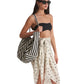 Side View Of Gottex Beach Life Cover Up Sarong Wrap Skirt | GOTTEX BEACH LIFE MAYA CREAM