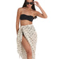 Alternate Front View Of Gottex Beach Life Cover Up Sarong Wrap Skirt | GOTTEX BEACH LIFE MAYA CREAM