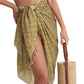 Front View Of Gottex Beach Life Cover Up Sarong Wrap Skirt | GOTTEX BEACH LIFE FALL4U GREEN