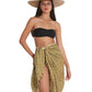 Alternate Front View Of Gottex Beach Life Cover Up Sarong Wrap Skirt | GOTTEX BEACH LIFE FALL4U GREEN