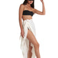 Side View Of Gottex Beach Life Cover Up Sarong Wrap Skirt | GOTTEX BEACH LIFE UMA CREAM