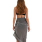 Back View Of Gottex Beach Life Cover Up Sarong Wrap Skirt | GOTTEX BEACH LIFE HANNA BLACK AND WHITE