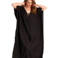 Alternate Front View Of Gottex Beach Life Lace Up Cover Up Kaftan | GOTTEX BEACH LIFE BEST BLACK