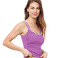 Side View Of Profile By Gottex Kundala Round Neck Tankini Top | PROFILE KUNDALA WARM PURPLE