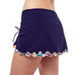 Back View Of Profile By Gottex Echo Side Slit Swim Skirt | PROFILE ECHO NAVY