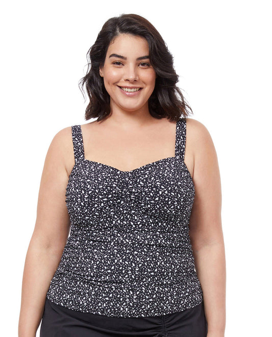 Front View Of Profile By Gottex Bash Shirred Underwire Tankini Top | PROFILE BASH