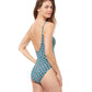 Back View Of Profile By Gottex Masquerade Round Neck One Piece Swimsuit | PROFILE MASQUERADE