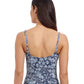 Back View of Profile By Gottex Flores D-Cup Square Neck Underwire Tankini Top | PROFILE FLORES