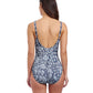 Back View of Profile By Gottex Flores D-Cup V-Neck Beaded One Piece Swimsuit | PROFILE FLORES