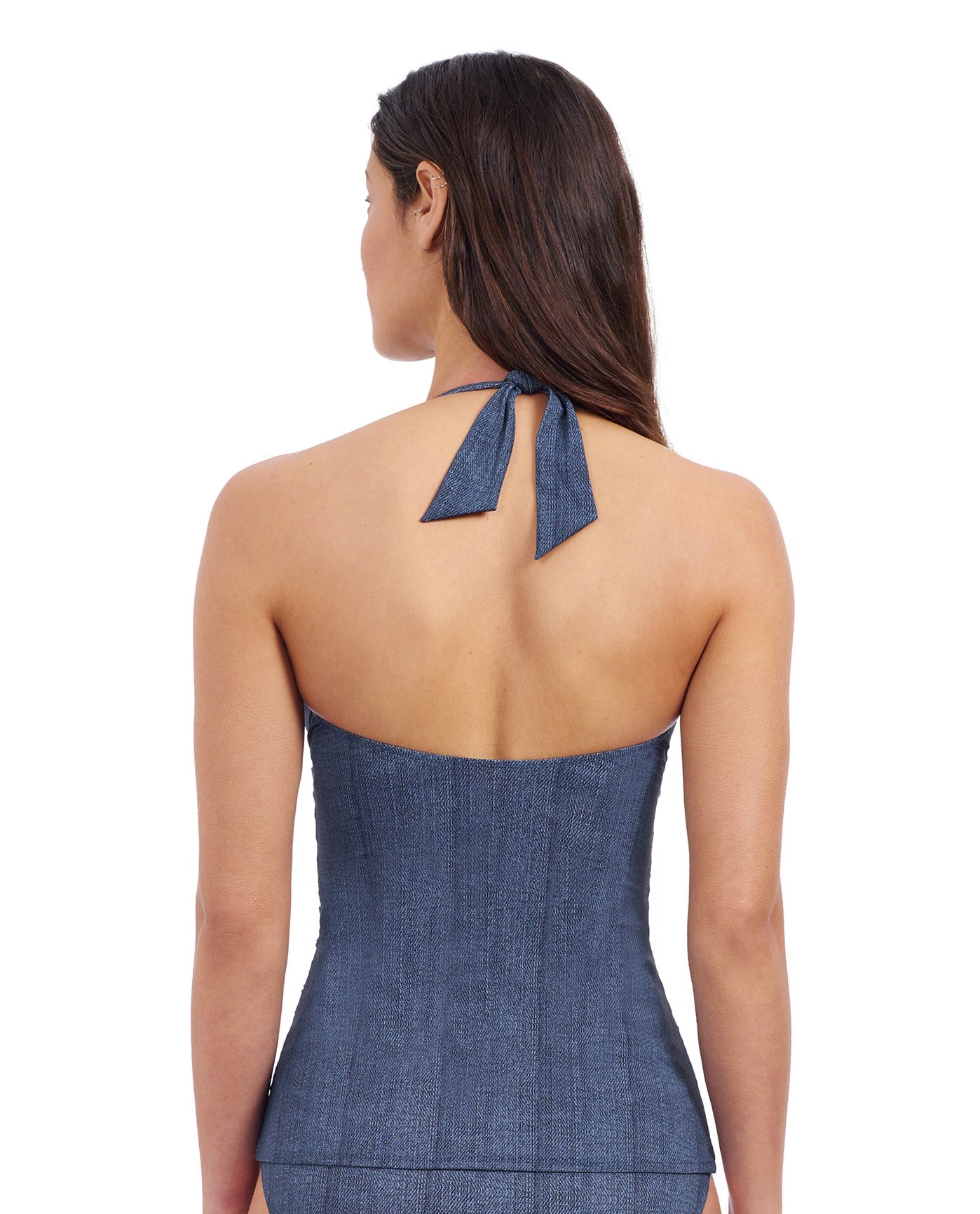 Back View of Profile By Gottex Isabelle V-Neck Halter Tankini Top | PROFILE ISABELLE