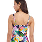 Back View of Profile By Gottex Holi D-Cup Crisscross Underwire Tankini Top | PROFILE HOLI MULTI