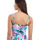 Back View of Profile By Gottex Holi D-Cup Crisscross Underwire Tankini Top | PROFILE HOLI BLUE