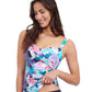 Side View of Profile By Gottex Holi D-Cup Crisscross Underwire Tankini Top | PROFILE HOLI BLUE