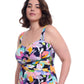 Side View of Profile By Gottex Holi Plus Size Underwire Bandeau Swimdress | PROFILE HOLI MULTI