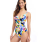 Side View of Profile By Gottex Holi V-Neck Surplice One Piece Swimsuit | PROFILE HOLI MULTI