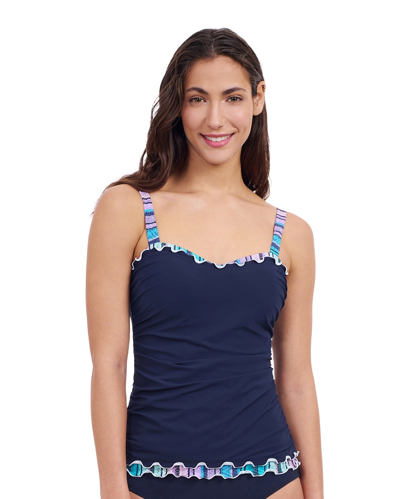 Profile by Gottex Harmony D-Cup Shirred Underwire Tankini Top | Tankini ...