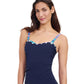 Side View of Profile By Gottex Harmony E-Cup Shirred Underwire Tankini Top | PROFILE HARMONY NAVY