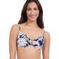 Front View of Profile By Gottex Malaya D-Cup Push Up Underwire Bikini Top | PROFILE MALAYA NAVY AND WHITE