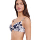 Side View of Profile By Gottex Malaya D-Cup Push Up Underwire Bikini Top | PROFILE MALAYA NAVY AND WHITE