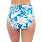 Back View of Profile By Gottex Malaya Shirred High Waist Tankini Bottom | PROFILE MALAYA TEAL AND WHITE