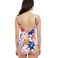 Back View Of Profile By Gottex Melody Asymmetrical Ruffle Surplice One Piece Swimsuit | Profile Melody Multi