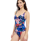 Side View Of Profile By Gottex Melody Sweetheart One Piece Swimsuit | Profile Melody Black Multi