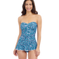 Front View Of Profile By Gottex Juliette Bandeau Swimdress One Piece Swimsuit | Profile Juliette Teal