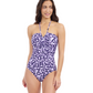 Front View Of Profile By Gottex Juliette Bandeau One Piece Swimsuit | Profile Juliette Navy