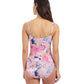 Back View Of Profile By Gottex Karma Round Neck Tankini | Profile Karma Multi