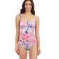 Front View Of Profile By Gottex Karma Round Neck Tankini | Profile Karma Multi