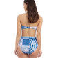 Back View Of Profile By Gottex Karma Bandeau Bikini Bra | Profile Karma Blue Multi