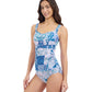 Side View Of Profile By Gottex Karma D Cup Underwire Tankini | Profile Karma Blue Multi