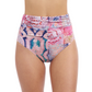 Front View Of Profile By Gottex Karma Shirred High Waist Bottom | Profile Karma Multi