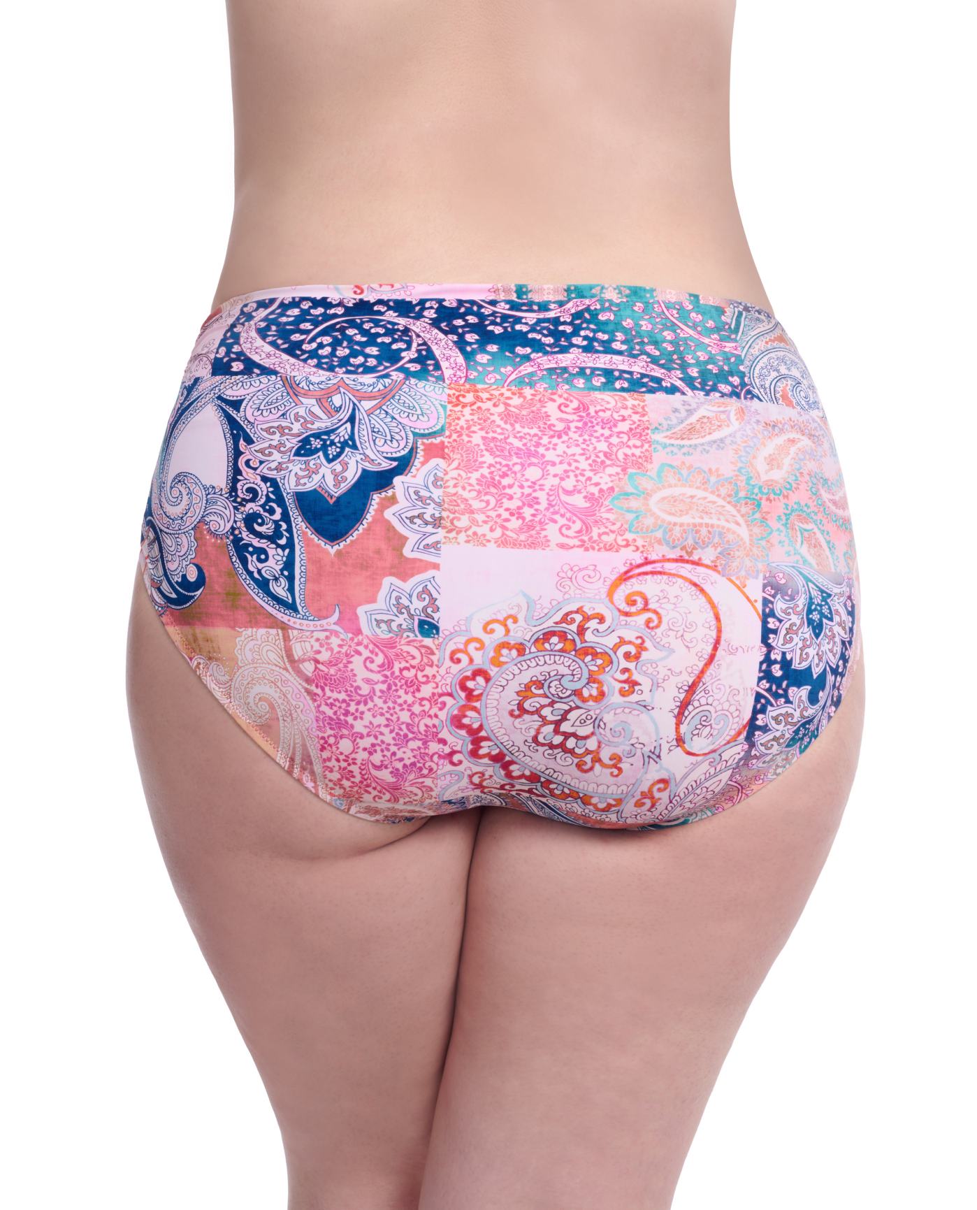 Back View Of Profile By Gottex Karma Plus Size Bottom | Profile Karma Multi