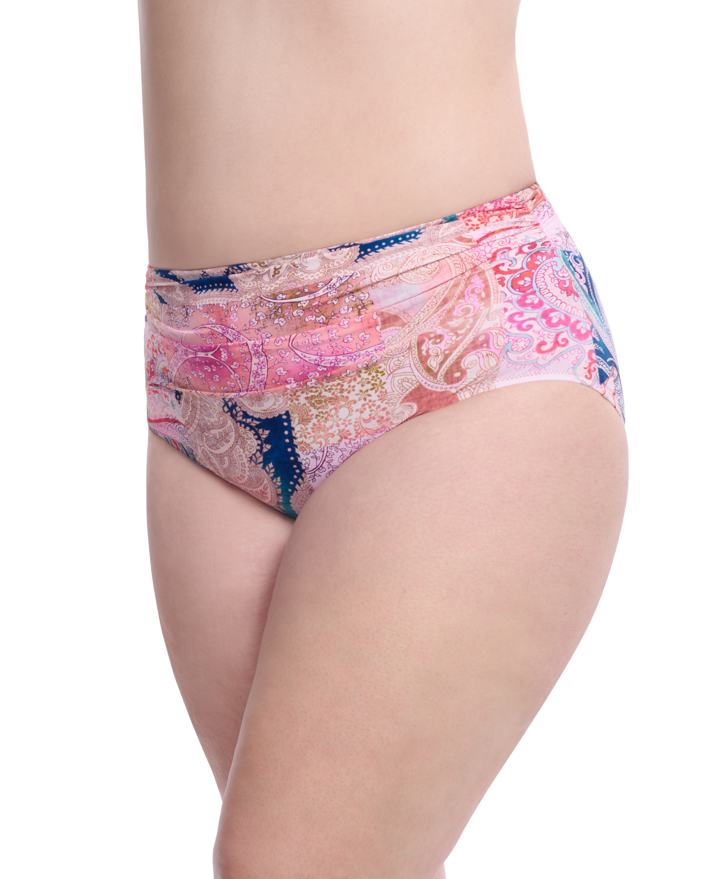 Side View Of Profile By Gottex Karma Plus Size Bottom | Profile Karma Multi