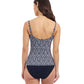 Back View Of Profile By Gottex Plume D Cup Underwire Tankini | Profile Plume Black / White