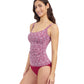 Side View Of Profile By Gottex Plume D Cup Underwire Tankini | Profile Plume brick-and-white