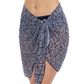 Side View Of Profile By Gottex Plume Sarong Wrap Cover Up Skirt | Profile Plume black-and-white