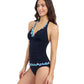 Side View Of Profile By Gottex Bachata V Neck Halter Tankini | Profile Bachata Black